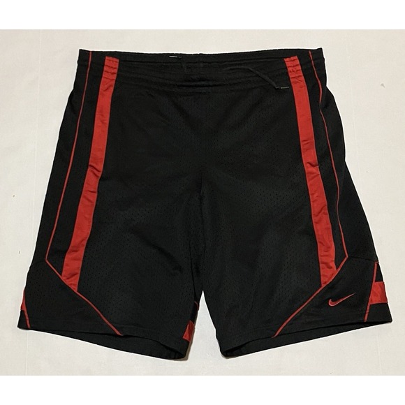 Nike Other - Vintage Y2K Silver Tag Nike Basketball Shorts Black & Red Mens dazzle Medium